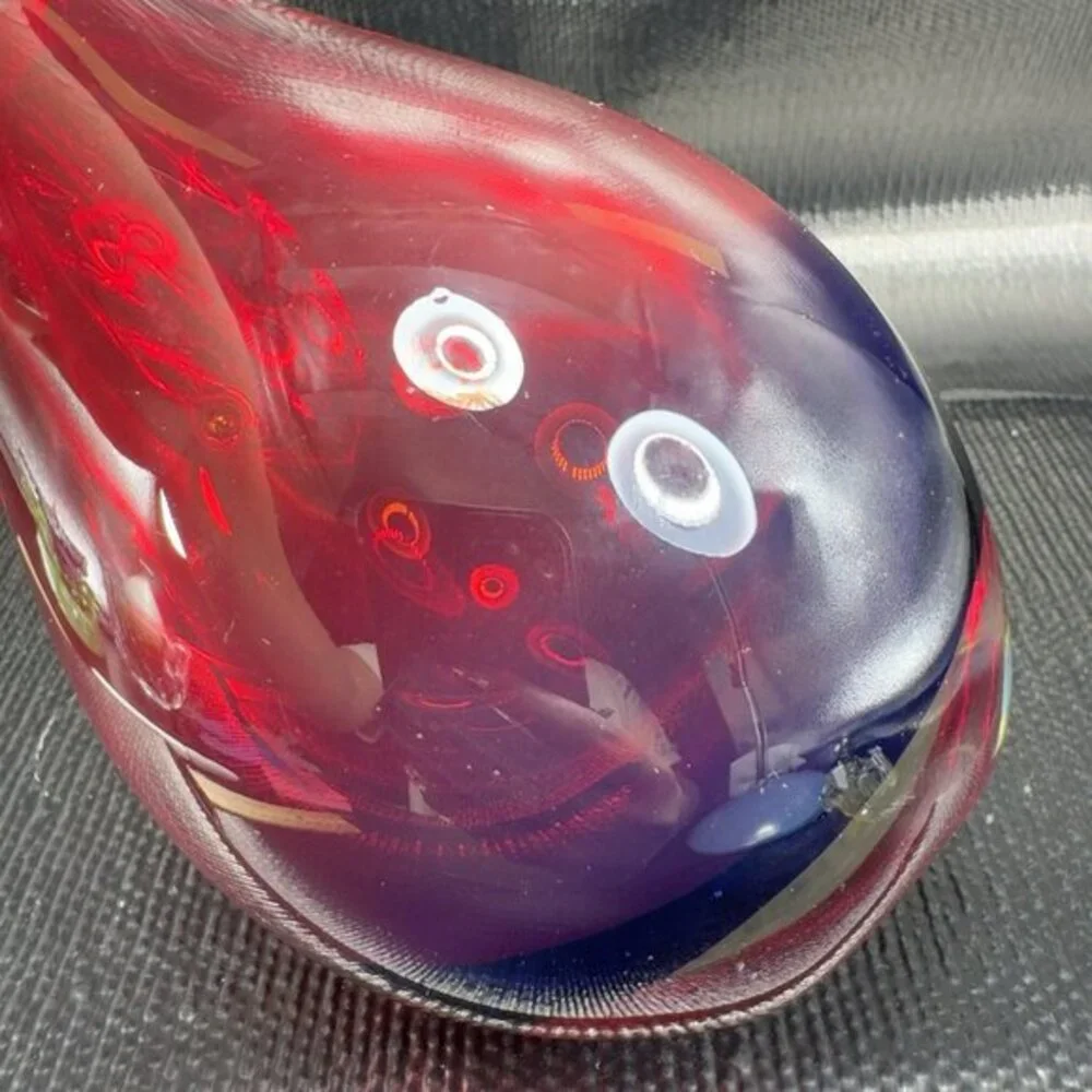 Thick Heavy Hand Blown Venetian‎ Art Glass Fruit Pear Paperweight Italian Glass